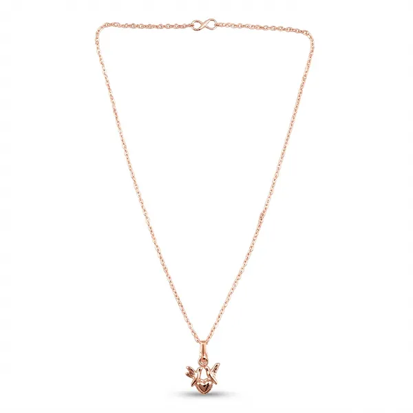 The99jewel_Casual_Rose_Gold_Plated_Heart_With_Birds_Shape_Pendant_Chain_For_Women_Rose_Gold