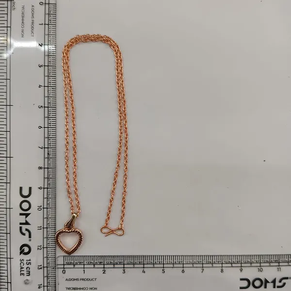 The99jewel_Casual_Rose_Gold_Plated_Heart_Shape_Pendant_Chain_For_Women_Rose_Gold