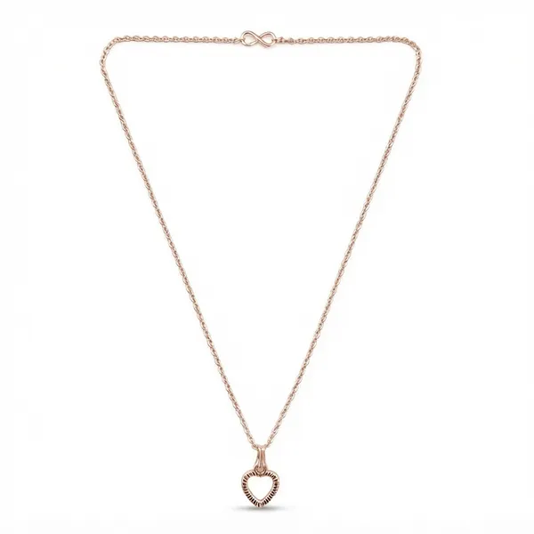 The99jewel_Casual_Rose_Gold_Plated_Heart_Shape_Pendant_Chain_For_Women_Rose_Gold
