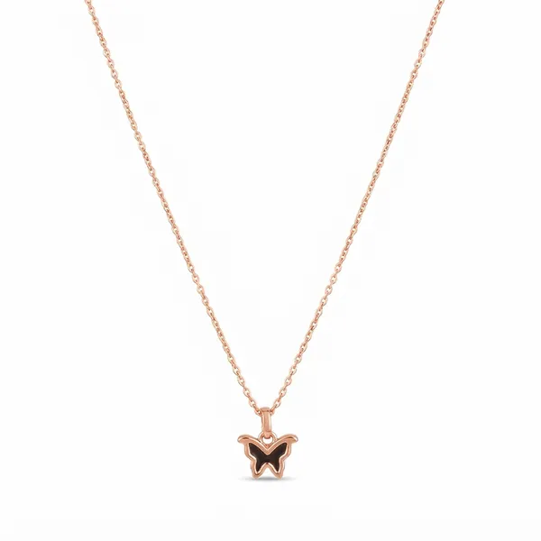 The99jewel_Casual_Rose_Gold_Plated_Butterfly_Shape_Pendant_Chain_For_Women_Rose_Gold
