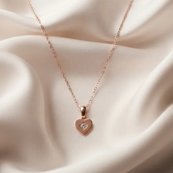 The99jewel_Casual_Rose_Gold_Plated_Heart_Shape_With_Austrian_Stone_Pendant_Chain_For_Women_Rose_Gold