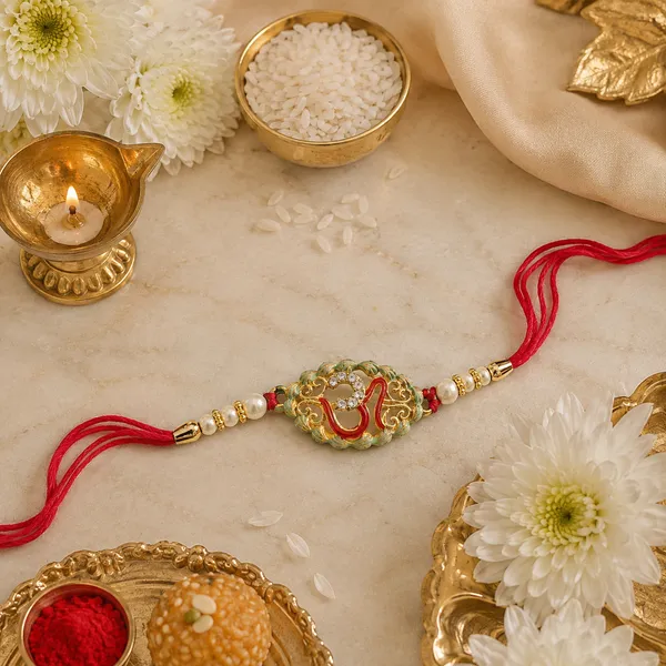 The99jewel_Traditional_Meenakari_Rakhi_For_Brother_Premium_Raksha_Bandhan_Rakhi_Red