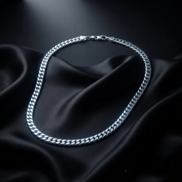 The99jewel_Trendy_Rope_Chain_Necklace_For_Men_Contemporary_Fashion_Accessory_Silver