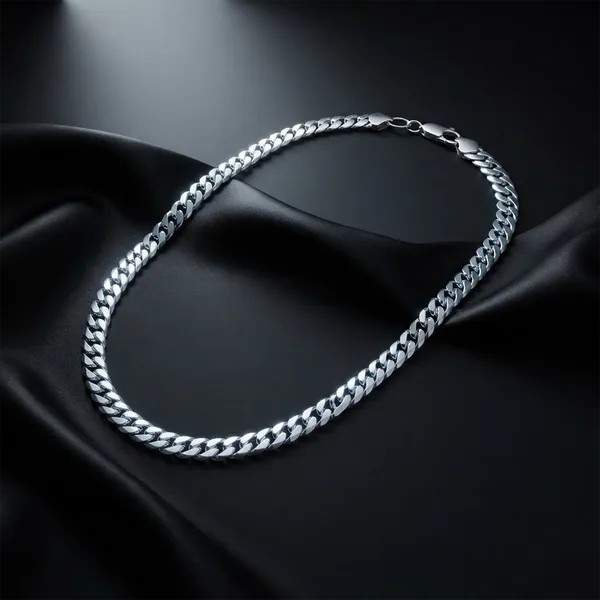 The99jewel_Trendy_Rope_Chain_Necklace_For_Men_Contemporary_Fashion_Accessory_Silver