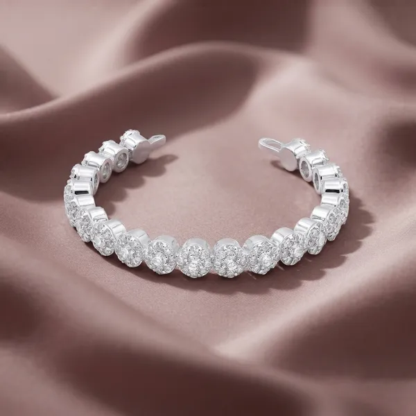 The99jewel_Modern_Crystal_Stone_Statement_Bracelet_For_Women_Silver