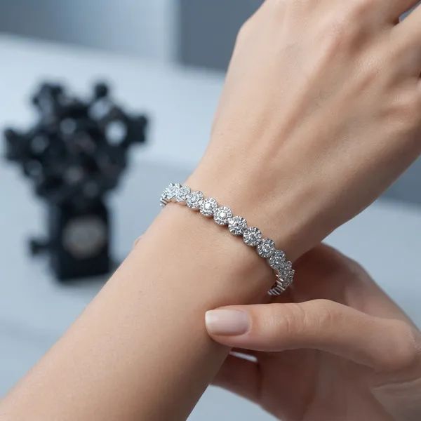 The99jewel_Modern_Crystal_Stone_Statement_Bracelet_For_Women_Silver