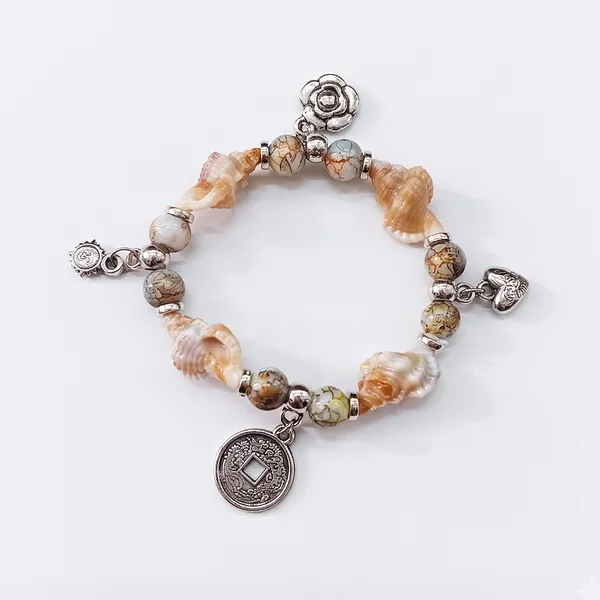 The99jewel_Boho_Beach_Style_Seashell_Bracelet_For_Women_Girls_Grey