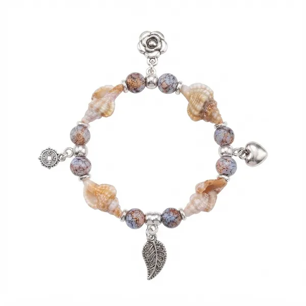 The99jewel_Boho_Beach_Style_Seashell_Bracelet_For_Women_Girls_Blue