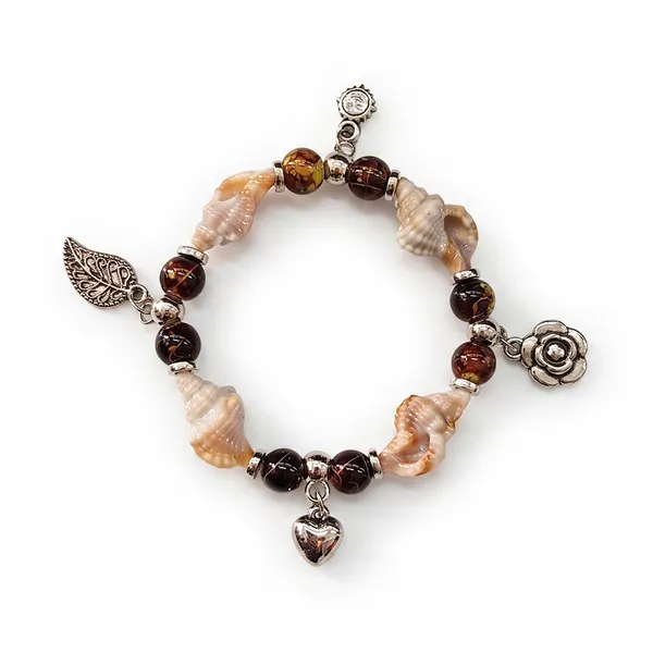 The99jewel_Boho_Beach_Style_Seashell_Bracelet_For_Women_Girls_Brown