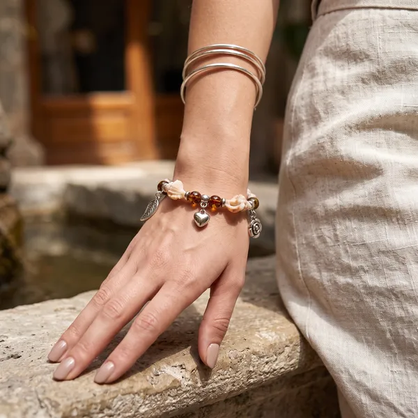 The99jewel_Boho_Beach_Style_Seashell_Bracelet_For_Women_Girls_Brown