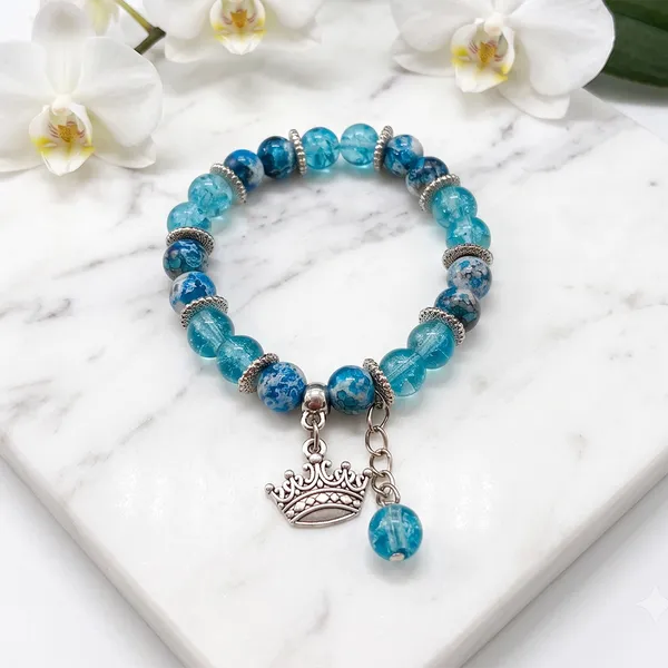 The99jewel_Stylish_Designer_Crackle_Glass_Crystal_Bead_Bracelet_With_Charm_For_Women_Blue