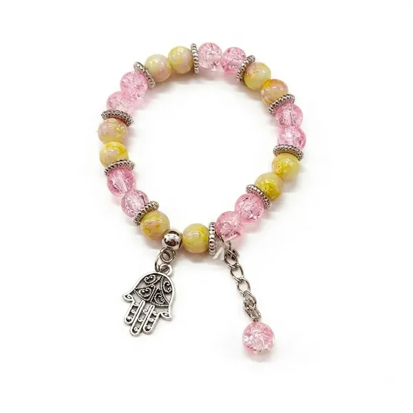 The99jewel_Stylish_Designer_Crackle_Glass_Crystal_Bead_Bracelet_With_Charm_For_Women_Multi