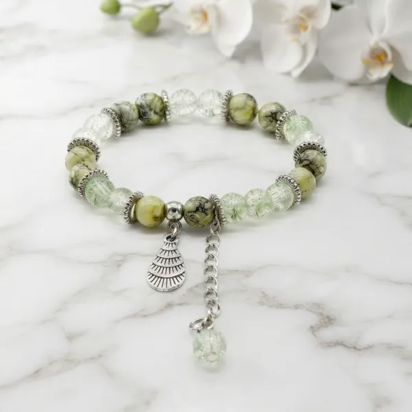 The99jewel_Stylish_Designer_Crackle_Glass_Crystal_Bead_Bracelet_With_Charm_For_Women_Green