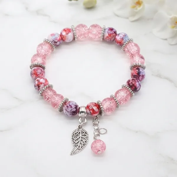 The99jewel_Stylish_Designer_Crackle_Glass_Crystal_Bead_Bracelet_With_Charm_For_Women_Pink