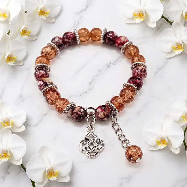 The99jewel_Stylish_Designer_Crackle_Glass_Crystal_Bead_Bracelet_With_Charm_For_Women_Brown