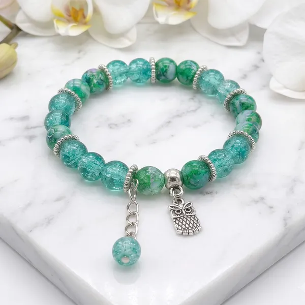 The99jewel_Stylish_Designer_Crackle_Glass_Crystal_Bead_Bracelet_With_Charm_For_Women_Rama_Green