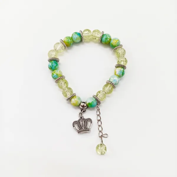 The99jewel_Stylish_Designer_Crackle_Glass_Crystal_Bead_Bracelet_With_Charm_For_Women_Light_Green
