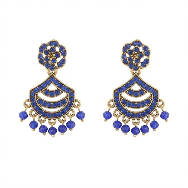 The99jewel_Designer_Stone_Pearl_Chandelier_Earrings_For_Women_Blue