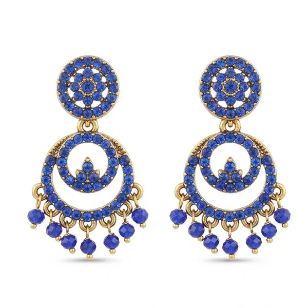 The99jewel_Designer_Stone_Pearl_Chandelier_Earrings_For_Women_Blue