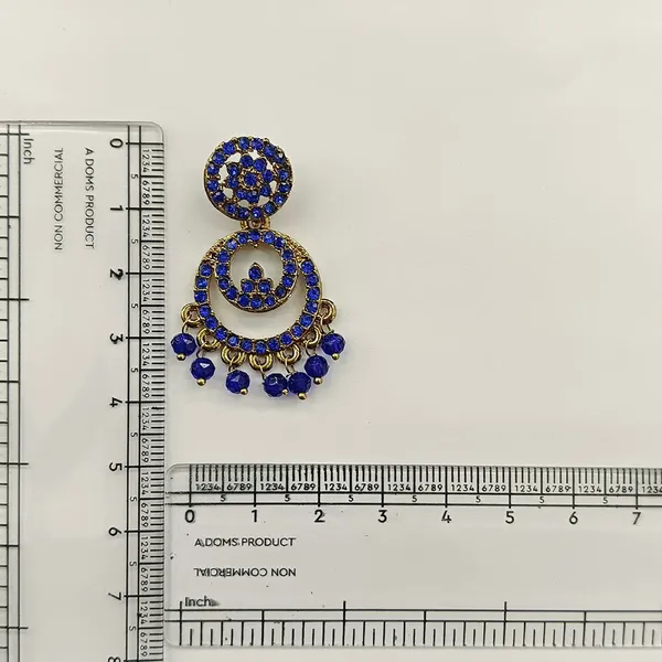 The99jewel_Designer_Stone_Pearl_Chandelier_Earrings_For_Women_Blue