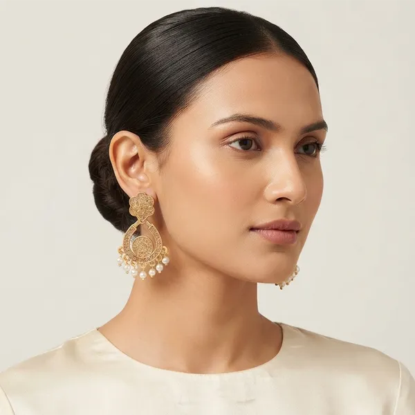 The99jewel_Designer_Stone_Pearl_Chandelier_Earrings_For_Women_Gold
