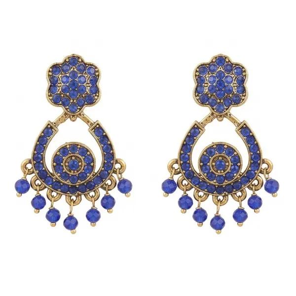 The99jewel_Designer_Stone_Pearl_Chandelier_Earrings_For_Women_Blue