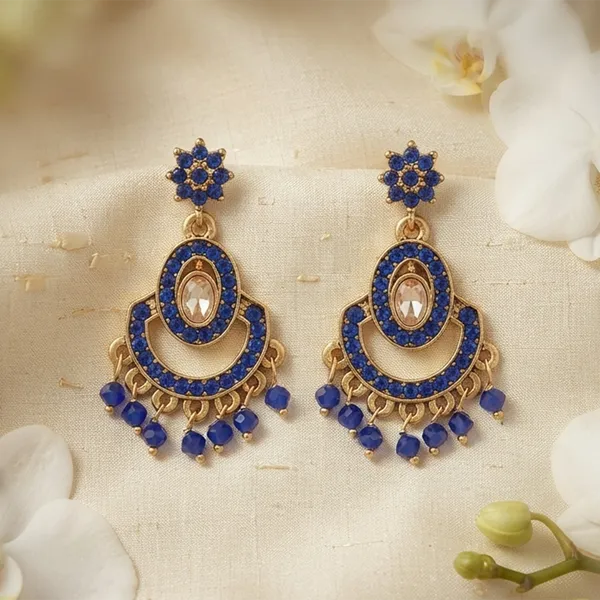 The99jewel_Designer_Stone_Pearl_Chandelier_Earrings_For_Women_Blue