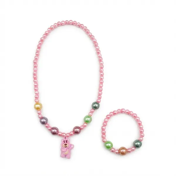The99jewel_Pearl_Necklace_And_Bracelet_Set_For_Girls_Cute_Kids_Fashion_Jewellery_Set_Light_Pink