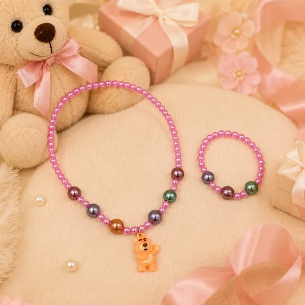 The99jewel_Pearl_Necklace_And_Bracelet_Set_For_Girls_Cute_Kids_Fashion_Jewellery_Set_Light_Pink