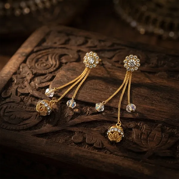 The99jewel_Magnificent_Gold_Plated_Crystal_Stone_Dangler_Earrings_For_Women_Gold