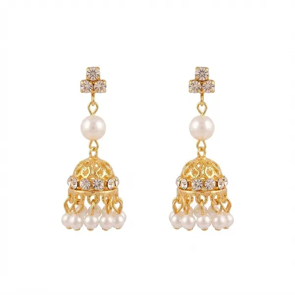 The99jewel_Magnificent_Gold_Plated_Crystal_Stone_Jhumki_Earringswith_Pearl_For_Women_Gold