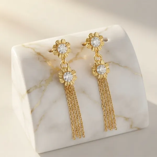 The99jewel_Magnificent_Gold_Plated_Floral_Shape_Dangler_Earrings_With_Crystal_Stone_For_Women_Gold