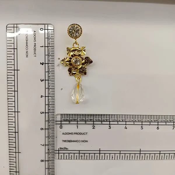 The99jewel_Magnificent_Gold_Plated_Floral_Shape_Dangler_Earrings_With_Crystal_Stone_For_Women_Gold