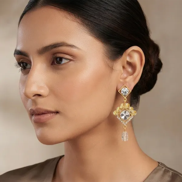 The99jewel_Magnificent_Gold_Plated_Crystal_Stone_Dangler_Earrings_For_Women_Gold