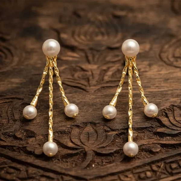 The99jewel_Magnificent_Gold_Plated_Pearl_Dangler_Earrings_For_Women_Gold