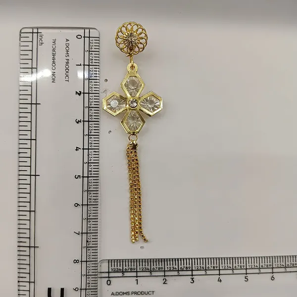 The99jewel_Magnificent_Gold_Plated_Floral_Shape_Dangler_Earrings_With_Crystal_Stone_For_Women_Gold