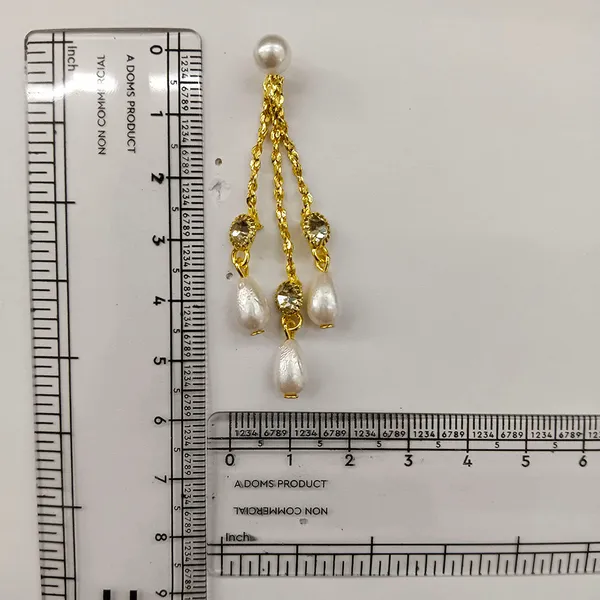 The99jewel_Magnificent_Gold_Plated_Pearl_Dangler_Earrings_For_Women_Gold