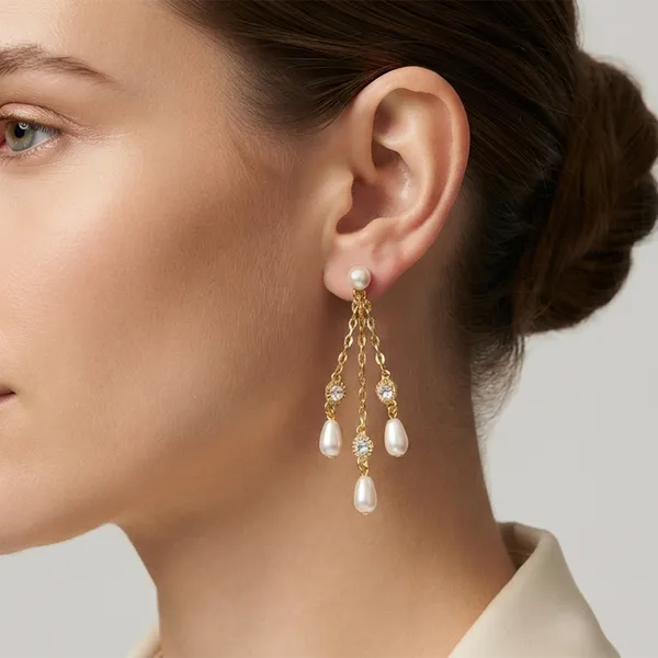 The99jewel_Magnificent_Gold_Plated_Pearl_Dangler_Earrings_For_Women_Gold