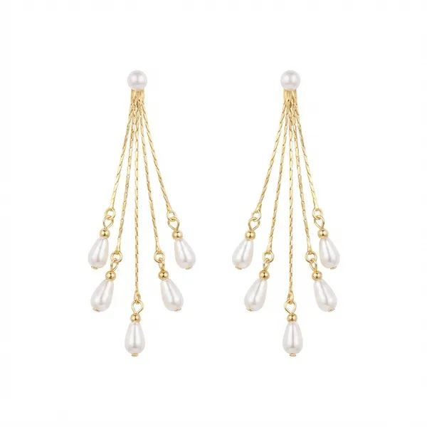 The99jewel_Magnificent_Gold_Plated_Pearl_Dangler_Earrings_For_Women_Gold