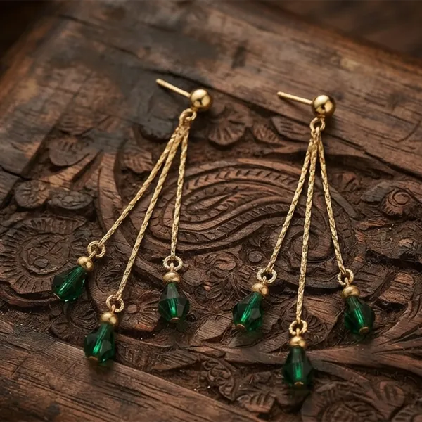 The99jewel_Magnificent_Gold_Plated_Crystal_Stone_Dangler_Earrings_For_Women_Green
