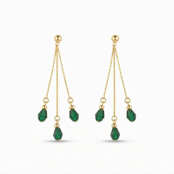 The99jewel_Magnificent_Gold_Plated_Crystal_Stone_Dangler_Earrings_For_Women_Green