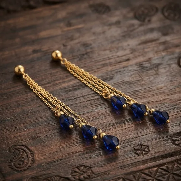 The99jewel_Magnificent_Gold_Plated_Crystal_Stone_Dangler_Earrings_For_Women_Blue