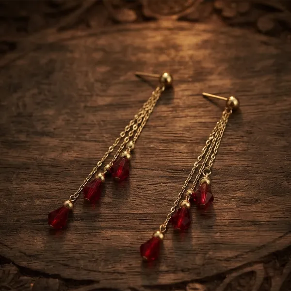 The99jewel_Magnificent_Gold_Plated_Crystal_Stone_Dangler_Earrings_For_Women_Red