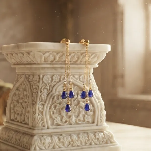 The99jewel_Magnificent_Gold_Plated_Crystal_Stone_Dangler_Earrings_For_Women_Blue