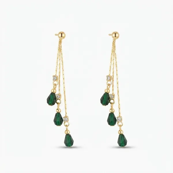 The99jewel_Magnificent_Gold_Plated_Crystal_Stone_Dangler_Earrings_For_Women_Green
