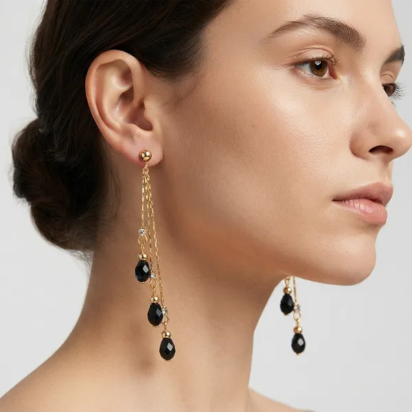 The99jewel_Magnificent_Gold_Plated_Crystal_Stone_Dangler_Earrings_For_Women_Black