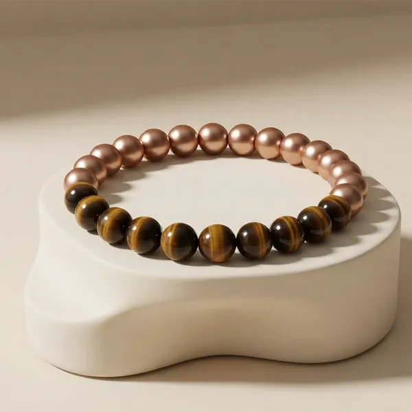 The99jewel_Tiger_Beads_Bracelet_For_Men_Women_Trendy_Beaded_Fashion_Jewellery_Rose_Gold