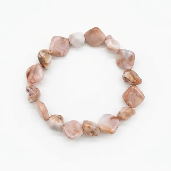 The99jewel_Natural_Style_Shell_Inspired_Beaded_Bracelet_Wristwear_For_Women_Cream