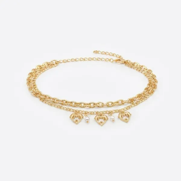 The99jewel_Chic_Layered_Chain_Bracelet_With_2_Dolphin_Charm_Trendy_Jewellery_For_Women_Gold
