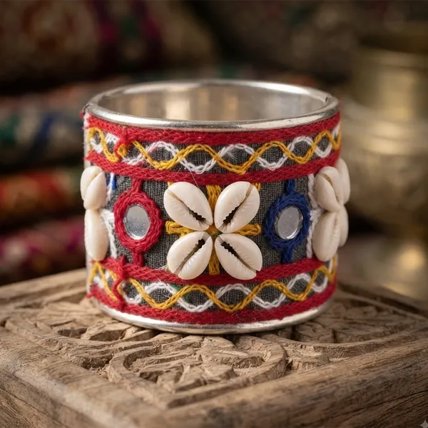 The99jewel_Navratri_Shell_Bracelet_Kada_With_Ghungroo_Traditional_Jewellery_For_Women_Assorted_Design_Multi